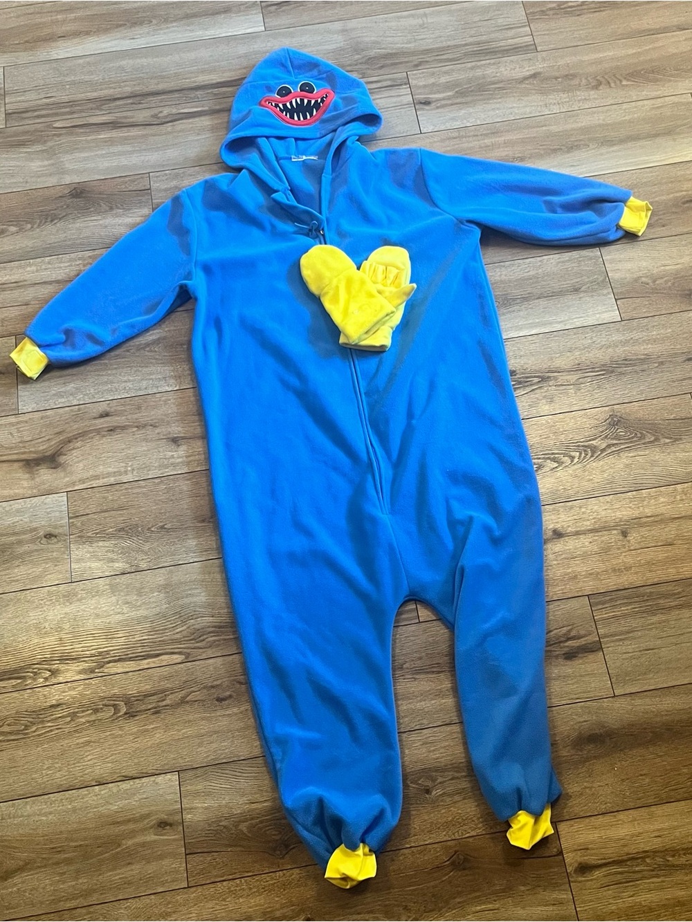 Huggy Wuggy Adult Large One Size Full Oncie Hooded One-Piece